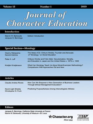 cover image of Journal of Character Education, Volume 15, Number 1